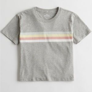 Holister Cropped Striped Must-Have T-Shirt